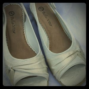 Bella Vita satin wedge heels
